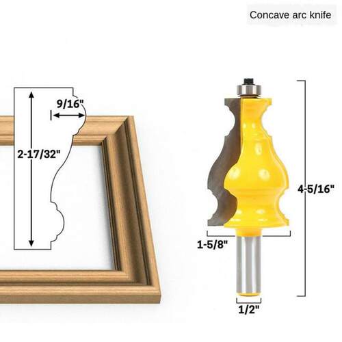 1pc 1/2 Shank Large Elegant Picture Frame Molding Router Bi