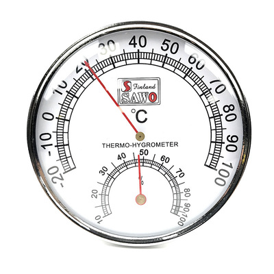Stainless Steel Thermometer Hygrometer for Sauna Room