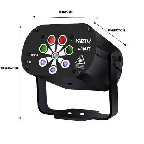 RGB Mini DJ Disco Light Projector 240 Patterns Strobe