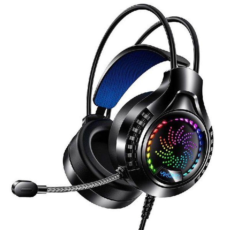 Cool Led Light Wired Gaming Headphones With Mic Bass Stereo