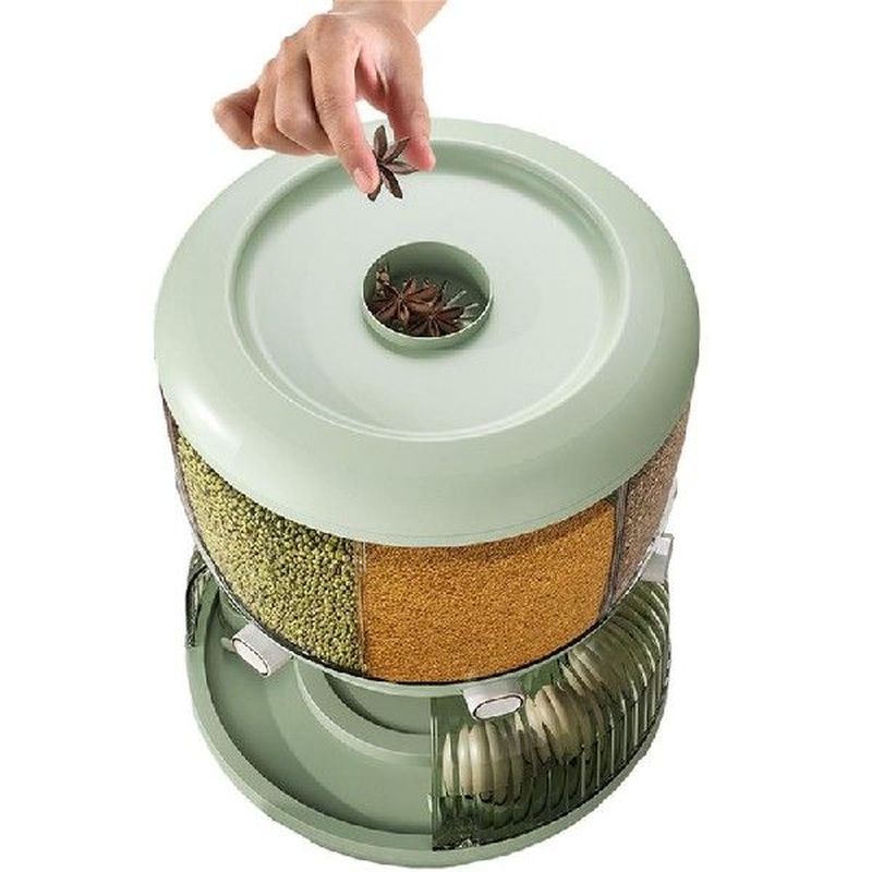 Grain Dispenser Kitchen Rotating Rice And Grain Dispenser