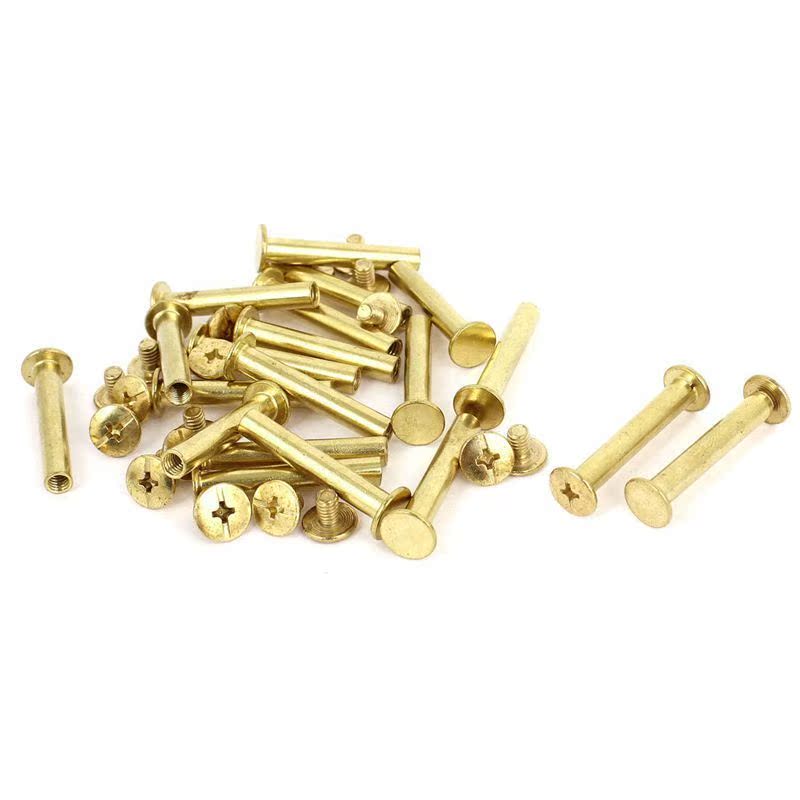 Scrapbook Leather 5x30mm Screw Post 20pcs