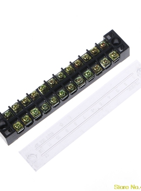 600V 15A 12 Position Dual Rows Covered Barrier Screw Termina
