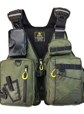 Fishing Floating Vest Adjustable Multi-Pocket Vest Boating