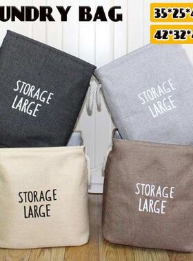 Folding Laundry Basket Round Storage Bin Bag Large Hamper