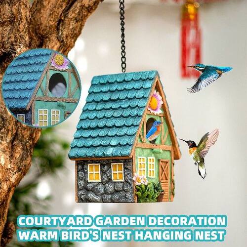 Birdhouses For Outside Resin Hanging Bird Cage, Used For
