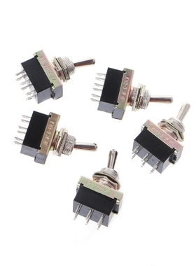5 Pcs KN3-3 Toggle Switch SPST ON - ON 2 Position 6 Pin AC 2
