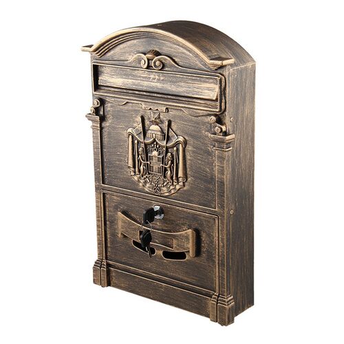 Retro Mailbox Villas Post Box European Lockable Outdoor Wall