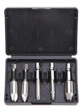 5 Pcs Damaged Screw Extractor Hand Drill Set Broken Screwing