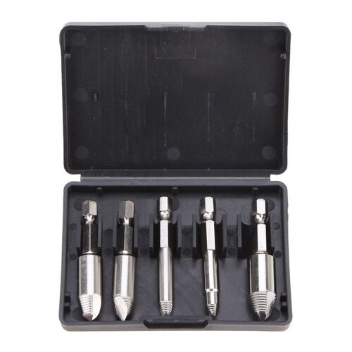 5 Pcs Damaged Screw Extractor Hand Drill Set Broken Screwing