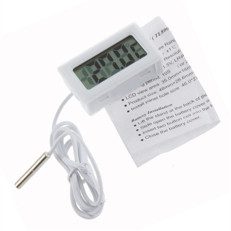 Mini LCD Temperature Thermometer With Probe Celsius jul04