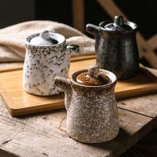 Japanese Style Ceramic Soy Sauce Container Olive Oil Bottle