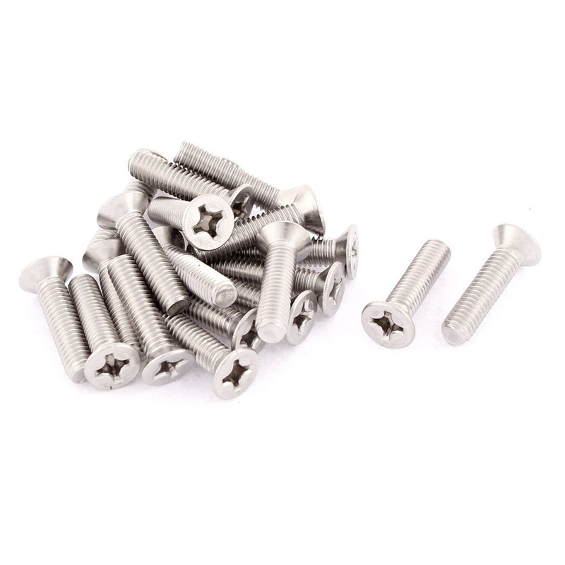 M6 x 25mm Phillips Round Head Countersunk Bolts Machine Scre