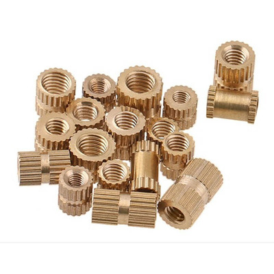 M4 x 4mm Female Thread Brass Knurled Threaded Insert Embedme