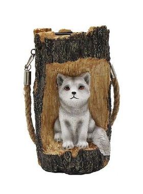 Stump Fox Lawn Hanging Night Light Solar Powered Garden