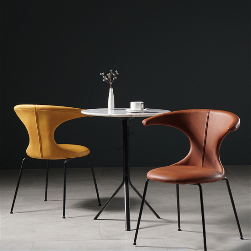 Nordic Dining Chairs Luxury Leather Dining Chair Home