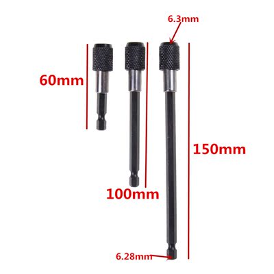 3pcs 1/4 Inch Hex Shank Release Magnetic Screwdriver Extensi