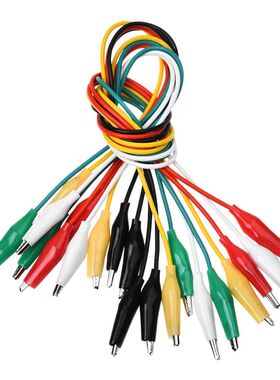 10Pcs 5Colors Double Ended Alligator Clips Test Lead Jumper