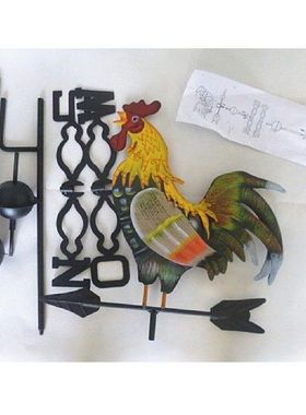 47inch Antiqued Finish Cast Iron Rooster Weathervane Garden