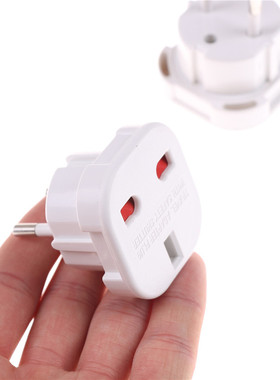 2 pcs UK To EU Plug Adapter Socket Plug Converter Travel Ele