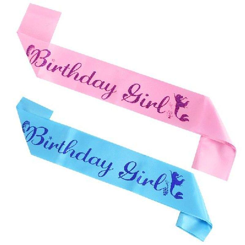 birthday girl party ribbon shoulder girdle happy birthday