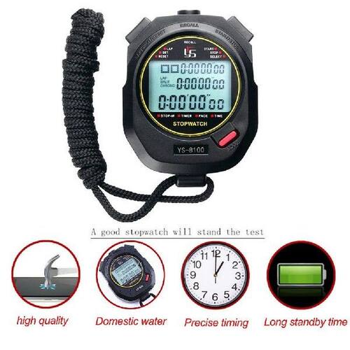Handheld Digital Stopwatch Timer Chronograph Sports
