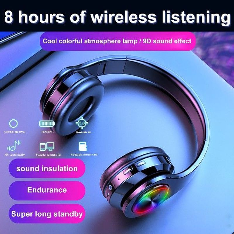 Wireless Bluetooth Headphones Over Ear Stereo Earphones