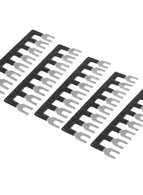 400V 10A 8 Postions Black Pre Insulated Fork Terminal Stripe