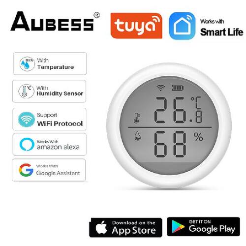 WIFI Temperature And Humidity Sensor With LCD Display Smart