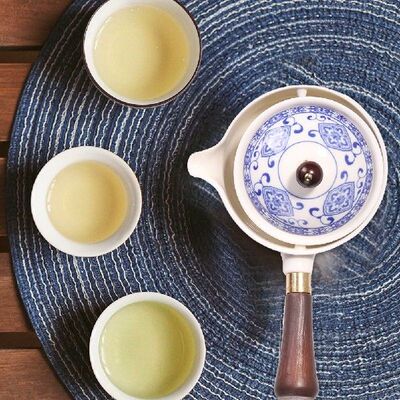 Chinese Teapot Ceramic Tea Maker Infuser Semi-Automatic
