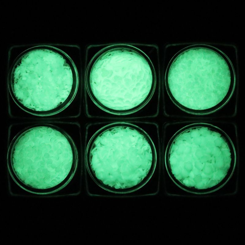 *6Styles 1 Box Luminous Sequins Glow In the Dark Glitters Re