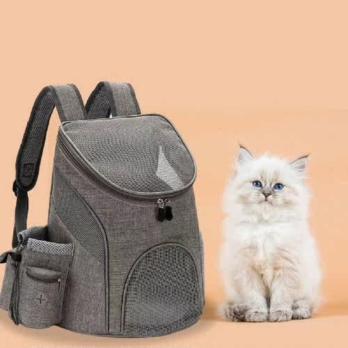 Breathable Pet Bag Double Shoulder Backpack Foldable Mesh