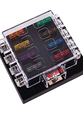 8 Way Circuit Automotive Blade Fuse Box Block Holder Car Boa