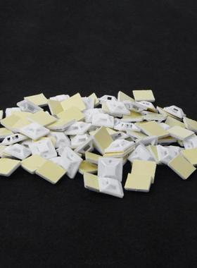 100pcs 20x20mm Self Adhesive Cable Wire Zip Tie Mounts Mount