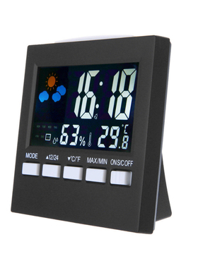 Disply Humidity Clock Colorful LCD Alarm Calendar Weather
