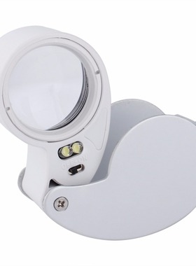 Sliver 40X Potable Reading Lenses Glass Lupa Jeweler Loupe I