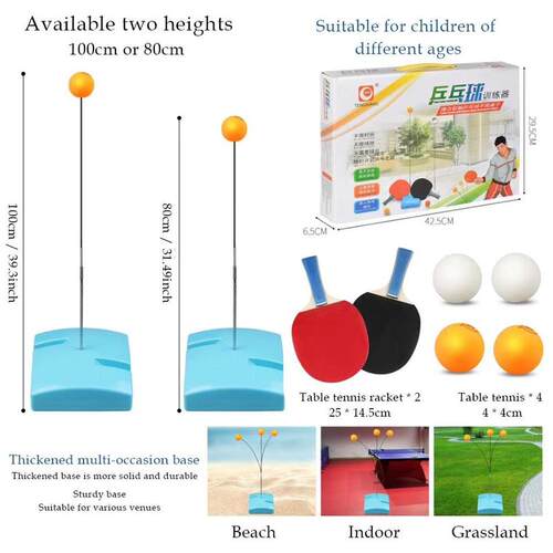 Table Tennis Training Device Adjustable Height, Elasticity