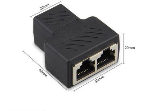 Qaulity  Core 1 To 2 LAN RJ45 Connector Network Cable Splitt