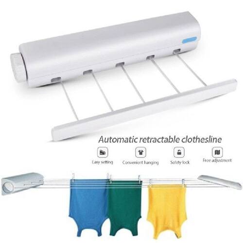 Retractable Indoor Clothes Hanger Rope Wall Mounted Hanger