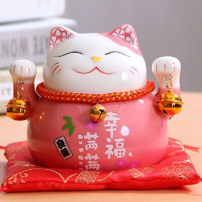 4/6.5 inch Ceramic Maneki Neko Piggy Bank Creative Home
