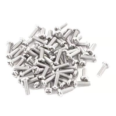 60pcs M3 x 9mm 304 Cross Pan Head Screws Bolt