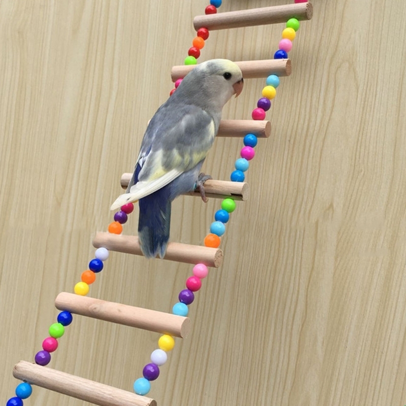 Birds Pets Parrots Ladders Climbing Toy Hanging Colorful Bal