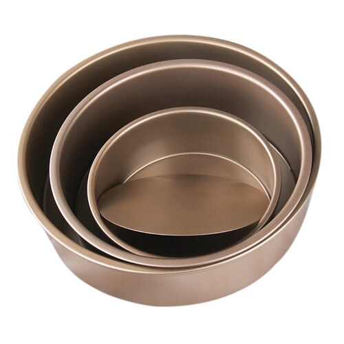 Hot 3Pcs Cake Mould Pastry Cake Aluminum Alloy Round