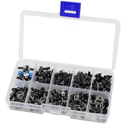 10 Values 180PCS Tactile Button Switch Mini Momentary Tact A