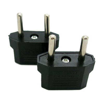 2 x Adaptador Conversor Enchufe Americano a Europeo EU USA C
