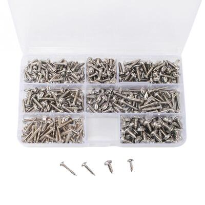 340PCS Box-packed Padded Screws PWA Self-tapping Screws Expa
