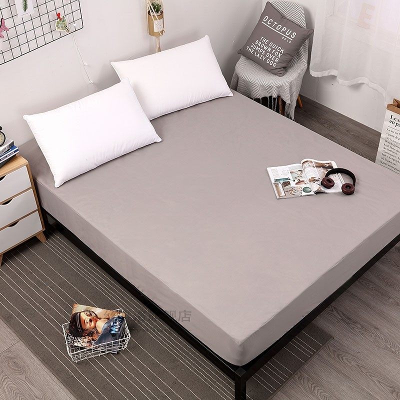 solid color waterproof fitted sheet breathable mattress matt