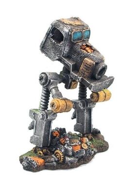 K5DC Resin Aquarium Decorations for Fish Tank Robot Car