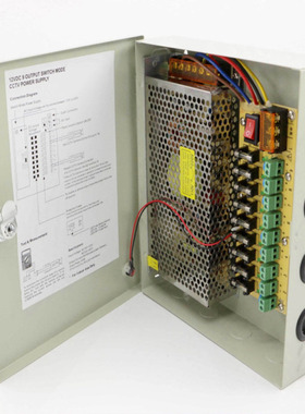 9CH AC100-240V To DC12V 10A 120W LED Driver Power Supply Box