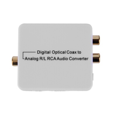 Optical Toslink Coax to Analog R/L/RCA 3.5mm Audio Converter